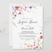 Classic Colorful Wild Bridal Lingerie Dusche Einladung (Vorderseite)