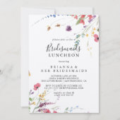 Classic Colorful Wild Bridesmaids Luncheon Dusche Einladung (Vorderseite)