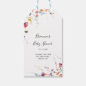 Classic Colorful Wild Floral Baby Shower Geschenkanhänger (Vorderseite)