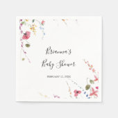 Classic Colorful Wild Floral Baby Shower Serviette (Vorderseite)