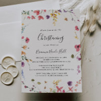 Classic Colorful Wild Floral Christening