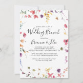 Classic Colorful Wild Floral Wedding Brunch Einladung (Vorderseite)
