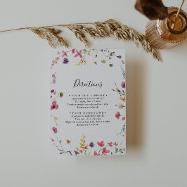 Classic Colorful Wild Floral Wedding Directors Begleitkarte
