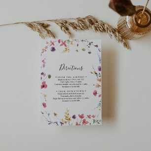 Classic Colorful Wild Floral Wedding Directors Begleitkarte
