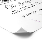 Classic Colorful Wild Floral Wedding Oh Snap Poster (Ecke)