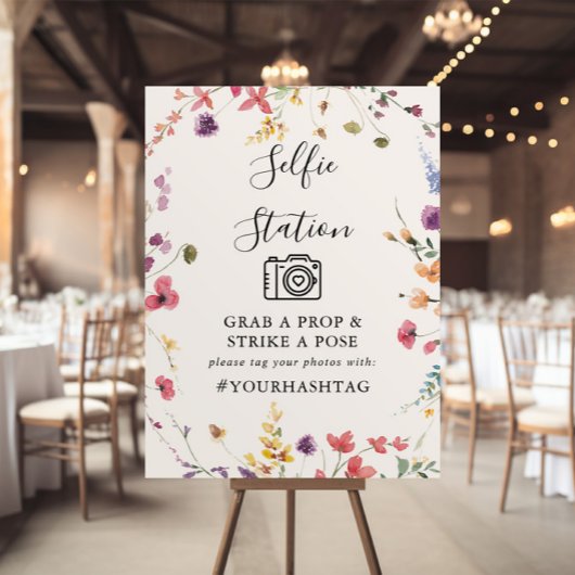 Classic Colorful Wild Floral Wedding Oh Snap Poster