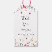 Classic Colorful Wild Floral Wedding Vielen Dank Geschenkanhänger (Vorderseite)