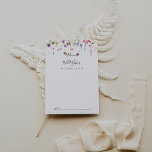 Classic Colorful Wild Floral Wedding Well wünscht Hinweiskarte<br><div class="desc">Diese klassische farbenfrohe wilde Blumenhochzeit wünscht einen Gutschein für eine rustikale Hochzeit. Die gelbe, lila, weiße Blume mit Blattwerk in einer Rose und grünem Aquarell. Diese Karten sind ideal für Hochzeiten, Brautparty, Babydusche, Graduiertenfest u.v.m. Personalisieren Sie die Karten mit den Namen der Braut und Bräutigam, den Eltern, die Sie werden...</div>