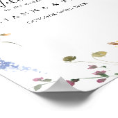 Classic Colorful Wild Floral Wedding Willkommensze Poster (Ecke)