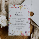Classic Colorful Wild Let's Celebrate Party Einladung<br><div class="desc">Diese farbenfrohe Party Einladung feiern wir für einen rustikalen Verlobungstag,  Junggeselinnen-Abschied,  Ruhestand,  Abschluss,  Hochzeit nach dem Party oder jedes Party. Die gelbe,  lila,  weiße Blume mit Blattwerk in einer Rose und grünem Aquarell.</div>