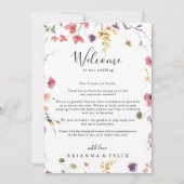 Classic Colorful Wild Wedding Willkommensbrief (Vorderseite)