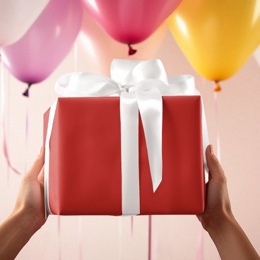 Classic Colors - Hellrot - Solid Roll Geschenkpapier