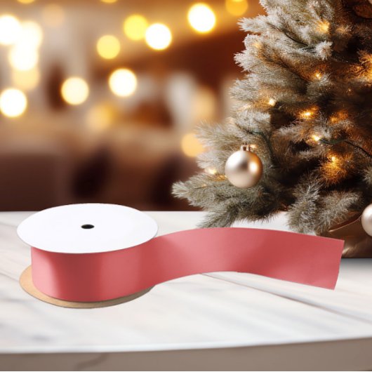 Classic Colors - Soft Red - Solid Satin Ribbon Satinband