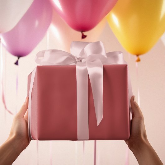 Classic Colors - Warm rot - Solid Roll Geschenkpapier