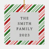 Classic Colors Weihnachts-Foto Keramik Keramikornament (Rückseite)