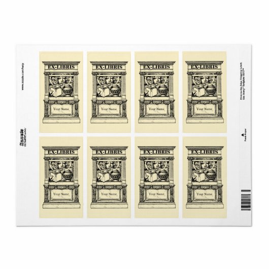 Classic Columns Frame Ex Libris Template (Vorne)