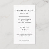 Classic Consultant Beruflich Foto Visitenkarte (Rückseite)