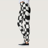 "Classic Contrast: Black & White Square Design" Leggings (Links)