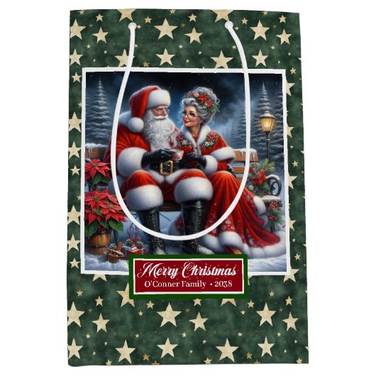 Classic Coolste Mrs. Claus Weihnachten Mittlere Geschenktüte (Vorderseite)