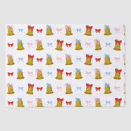 Classic Coquette Weihnachtsglocken und Bows Seidenpapier
