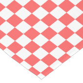 Classic coral red checkerboard kurzer tischläufer (Ecke)