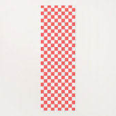 Classic coral red checkerboard yogamatte (Rückseite)