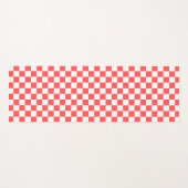 Classic coral red checkerboard yogamatte (Vorderseite (Horizontal))