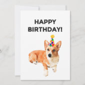 Classic Corgi Birthday Card Save The Date (Vorderseite)