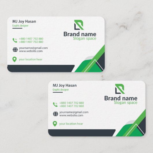 Classic Corporate business card design Visitenkarte (Vorne/Hinten)
