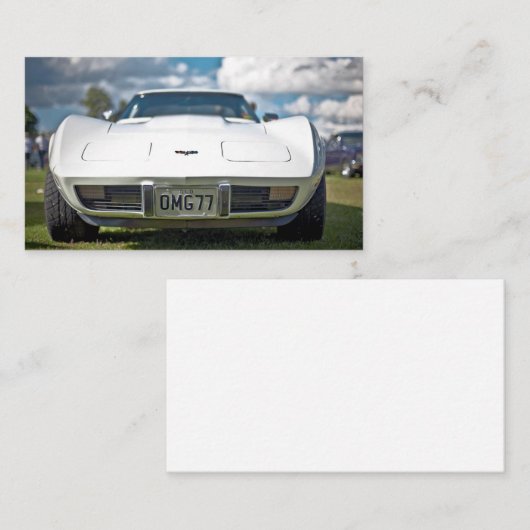Classic Corvette Business Card für Automotive Telefonnummerkarte (Vorne/Hinten)