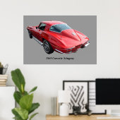 Classic Corvette Coupe Poster (Heimbüro)