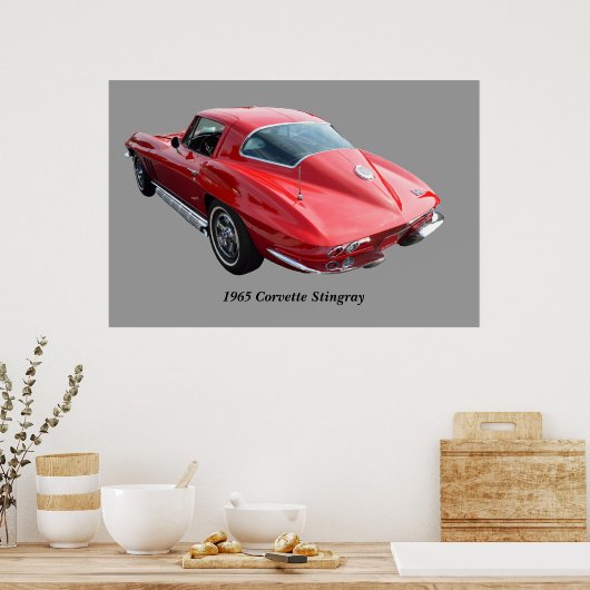 Classic Corvette Coupe Poster (Küche)