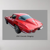 Classic Corvette Coupe Poster (Vorne)