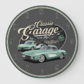 Classic Corvette Garage Große Uhr (Vorderseite)