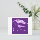Classic Corvette Split Window Lila Pop ARt Postkarte (Stehend Vorderseite)