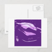 Classic Corvette Split Window Lila Pop ARt Postkarte (Vorne/Hinten)