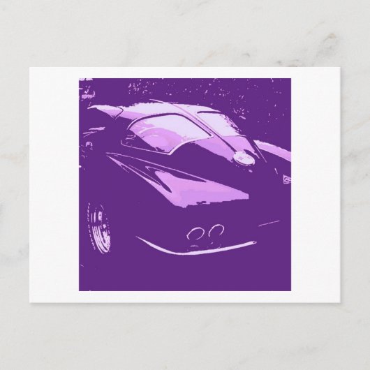 Classic Corvette Split Window Lila Pop ARt Postkarte (Vorderseite)