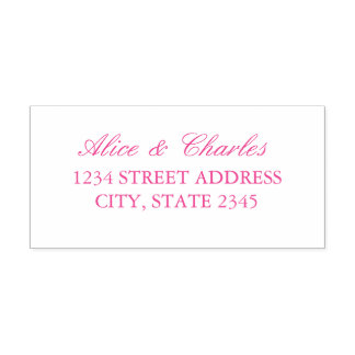 Classic Couple Names Wedding Return Address Label Permastempel