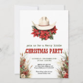 Classic Cowboy Country Christmas Invitation Einladung (Vorderseite)