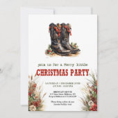 Classic Cowboy Country Christmas Invitation Einladung (Vorderseite)