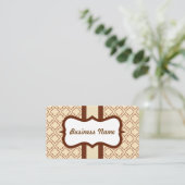 Classic Cream Business Card Visitenkarte (Stehend Vorderseite)