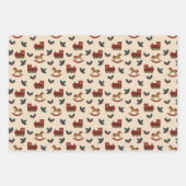 Classic Cream Red & Green Weihnachts-Süssen Geschenkpapier Set (Vorderseite 3)