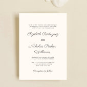 Classic Creme Digital Hochzeitsvorlage Einladung