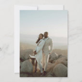 Classic Crimson Red Simple Foto Einladung (Rückseite)