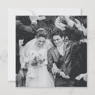 Classic Crimson Rote Rose Lace Square Wedding Foto Dankeskarte