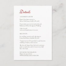 Classic Crimson Rote Rose Lace Wedding Details