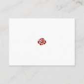 Classic Crimson Rote Rose Lace Wedding Reception Begleitkarte (Rückseite)