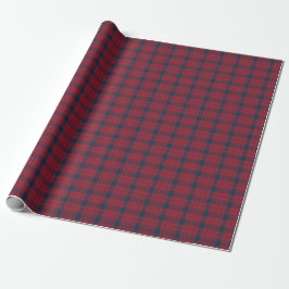 Classic Crimson und Navy Blue Tartan Kariertes Ges Geschenkpapier