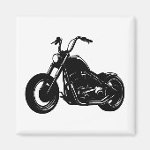 Classic Cruiser Motorcycle Design Magnet (Vorne)