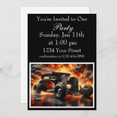 Classic Cruiser Party Einladung (Vorne/Hinten)